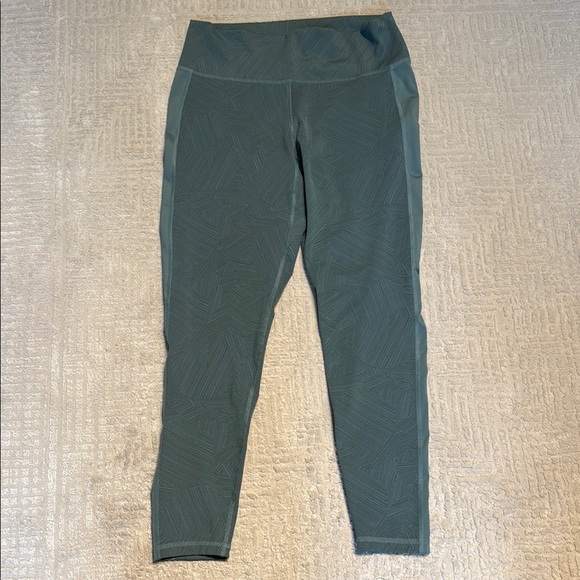 ADIDAS Wanderlust CLIMALITE High-rise Cropped Leggings RAW GREEN Women’s Medium - Picture 2 of 12